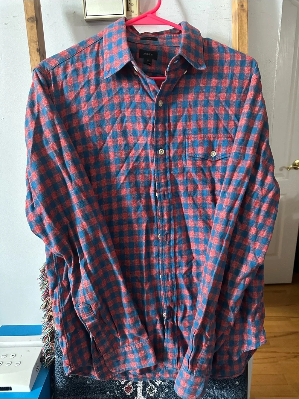 J Crew gingham flannel